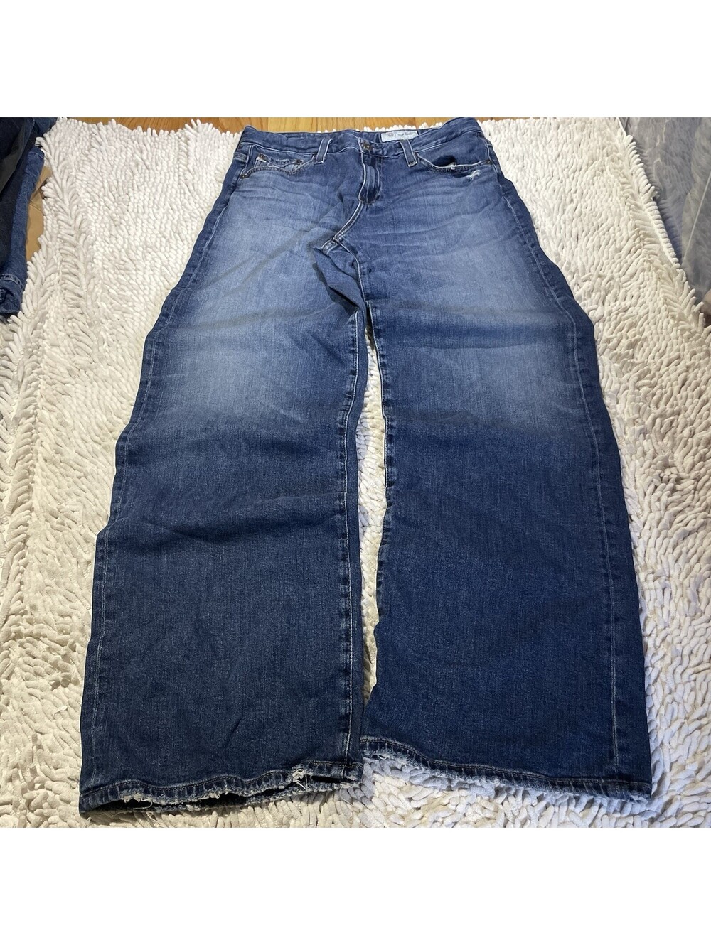 AG Adriano Goldschmied AG-ED Wide Leg Jeans Women’s Sz 31 Blue High Rise Baggy